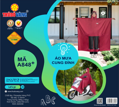 Áo Mưa Choàng Kính Vuông A848+
