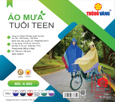 Áo mưa tuổi teen A865