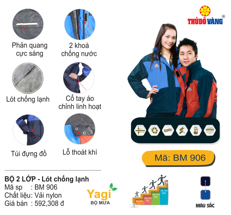Bộ Quần Áo Mưa Yagi BM906