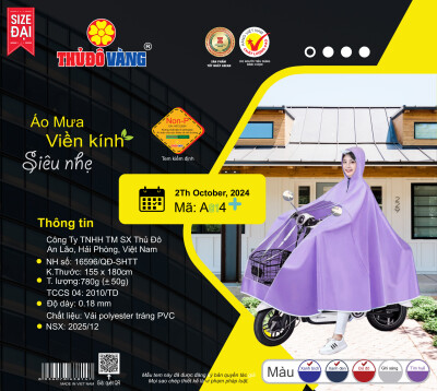 Áo Mưa Choàng Xe Máy Siêu Nhẹ A814+