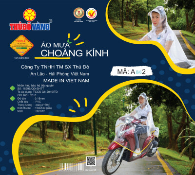 Áo Mưa Choàng Xe Máy Trong Suốt A842