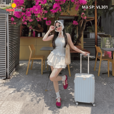 [SIZE 20 INCH] Vali Nhựa Nẹp Nhôm Khoá Sập VL301